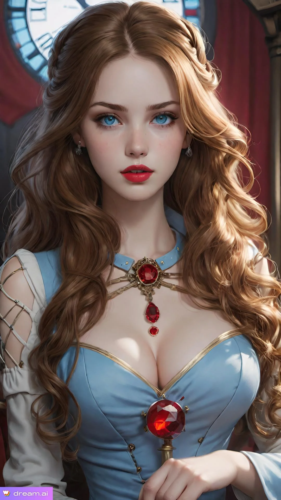 Girl with a light blue dress picture 6 of 9