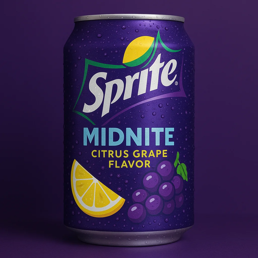 I asked ChatGPT to create Sprite Midnite, citrus grape flavor. It just sounded good in my mind. picture 1 of 1