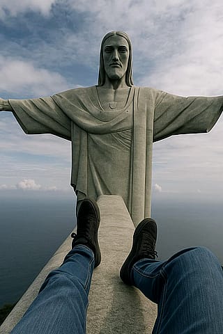 Sitting on Christ’s redeemer'