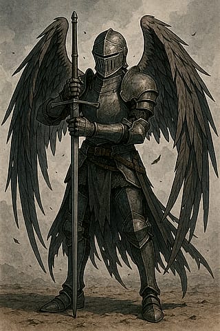 Fallen Angel Knight, ready for war'