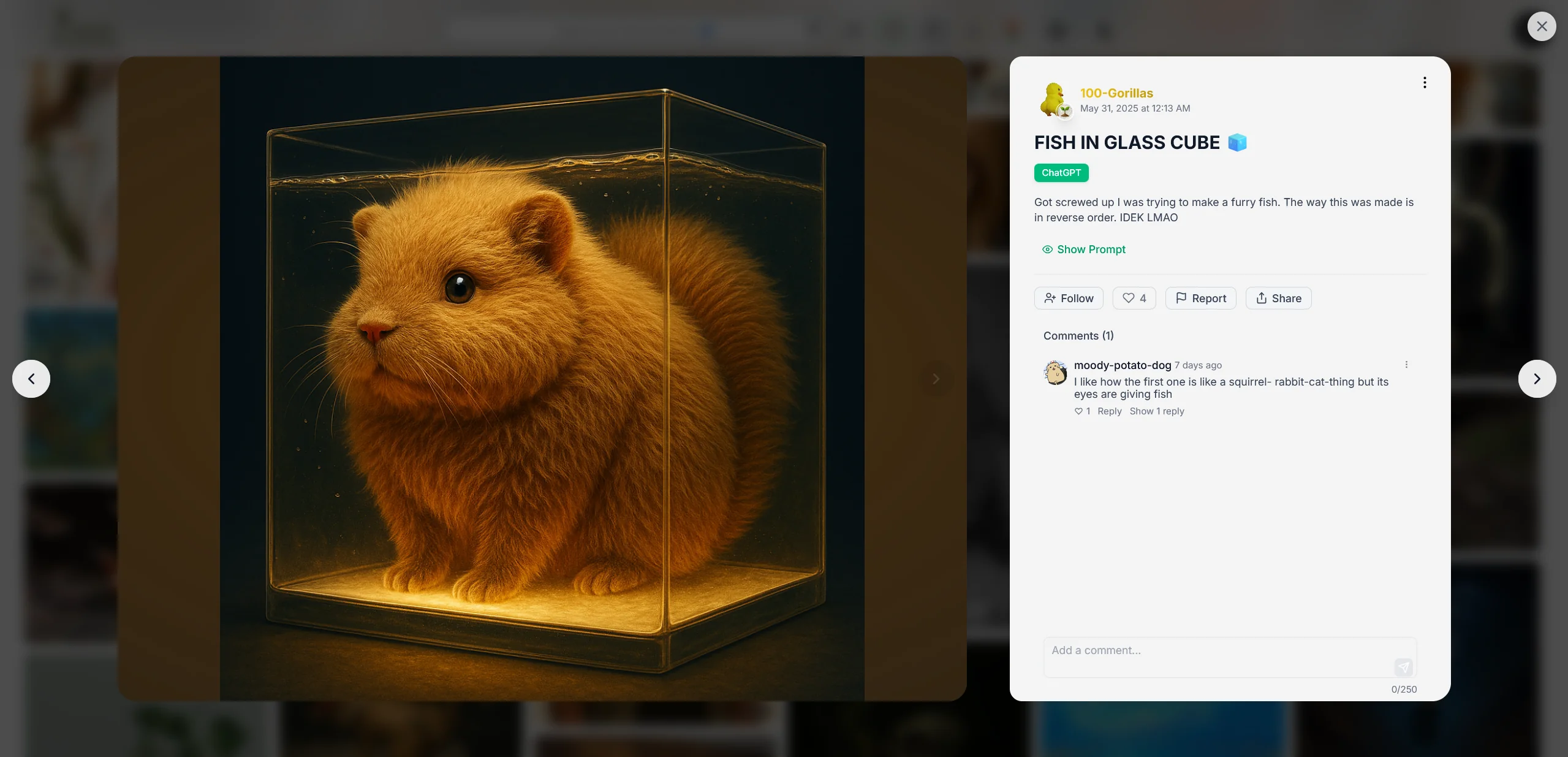 I got tired of AI art posts disappearing, so I built my own site. Here it is !!!! picture 2 of 4