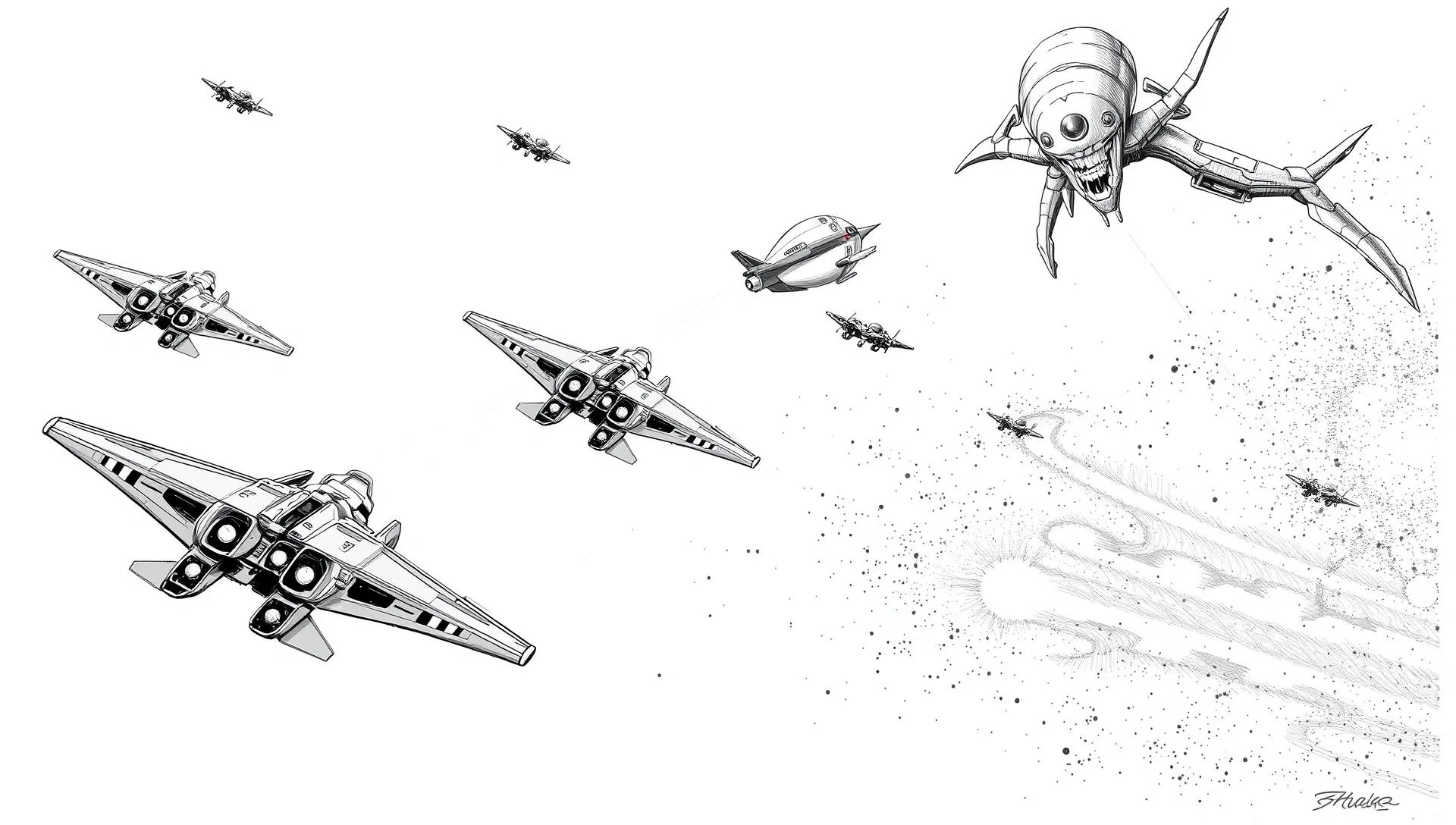 Facing the giant space monster picture 1 of 1
