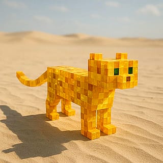 Ocelot at the desert'