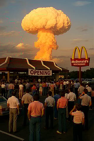 1980s McDonald's Opening with Mushroom Cloud'