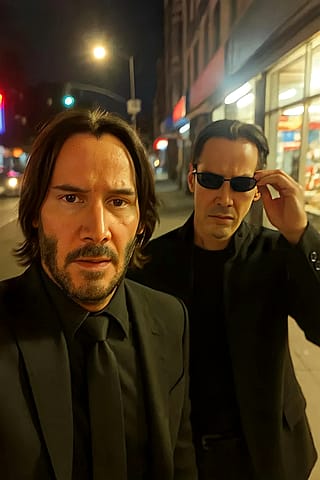 John Wick and Neo'