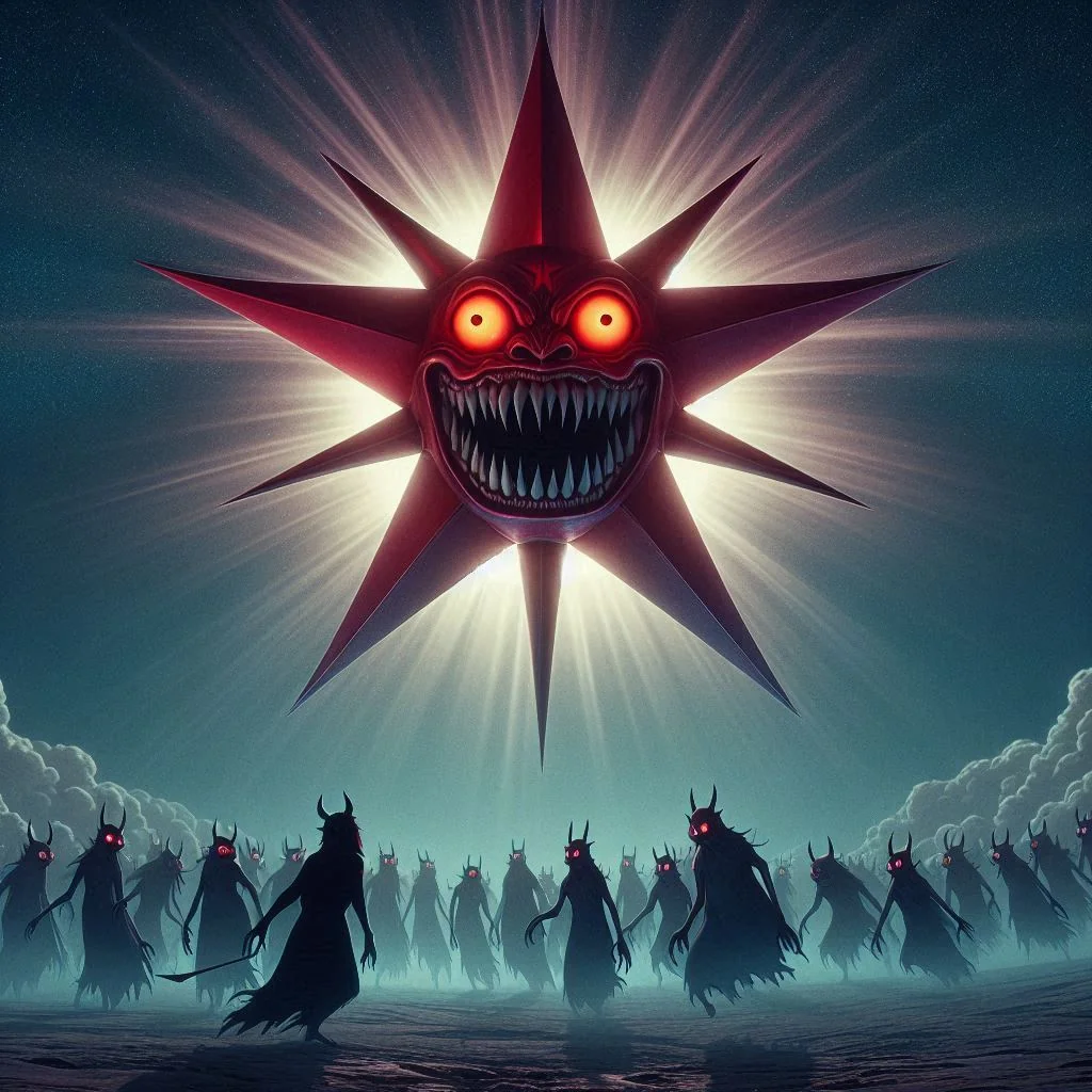 Demonic Star Looming Over a Legion of Ghosts picture 1 of 3