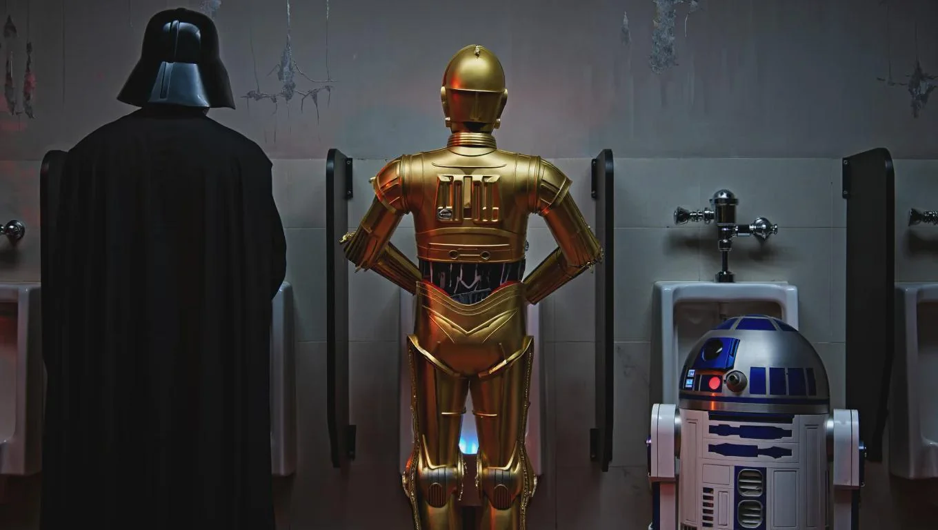 a long long time ago in a restroom far far away picture 1 of 1
