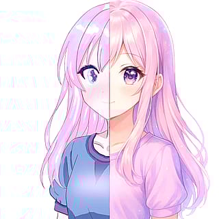 I drew one half, ai did the other'