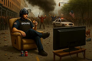 What’s he watching on TV?'