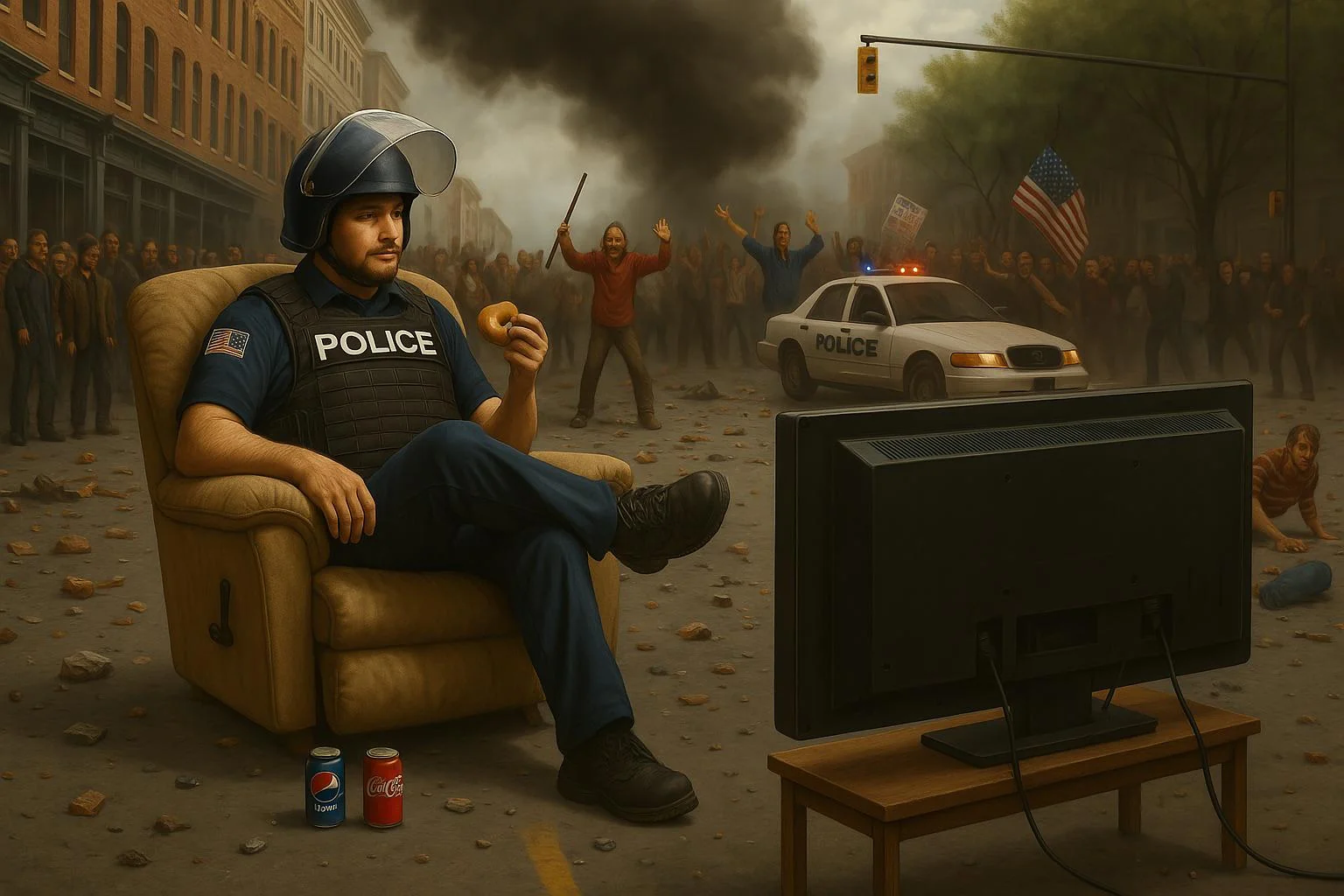 What’s he watching on TV? picture 1 of 1