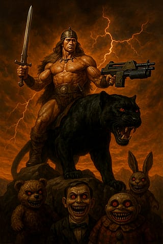 Conan on a panther'