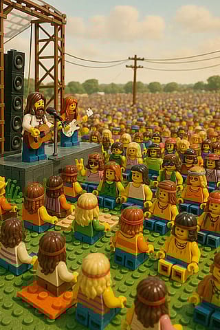 Woodstock 1969. Lego version.'