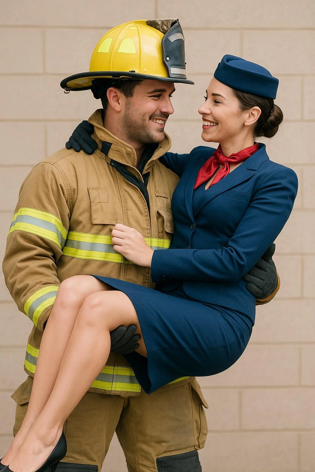 Firefighter and flight attendant bridal carry picture 1 of 2