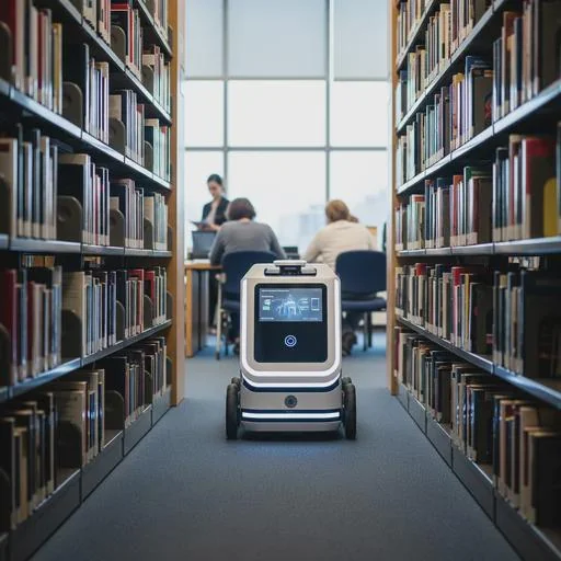 Wheeled robot in public library picture 1 of 1