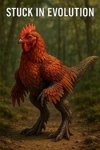 Guys I found a dino who hasn't completely been evolved yet.'