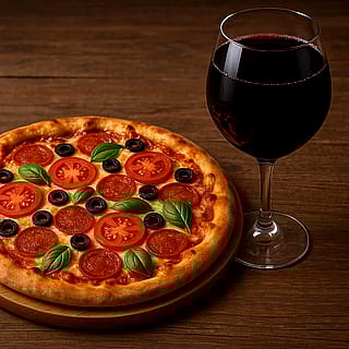 Pizza and Wine'