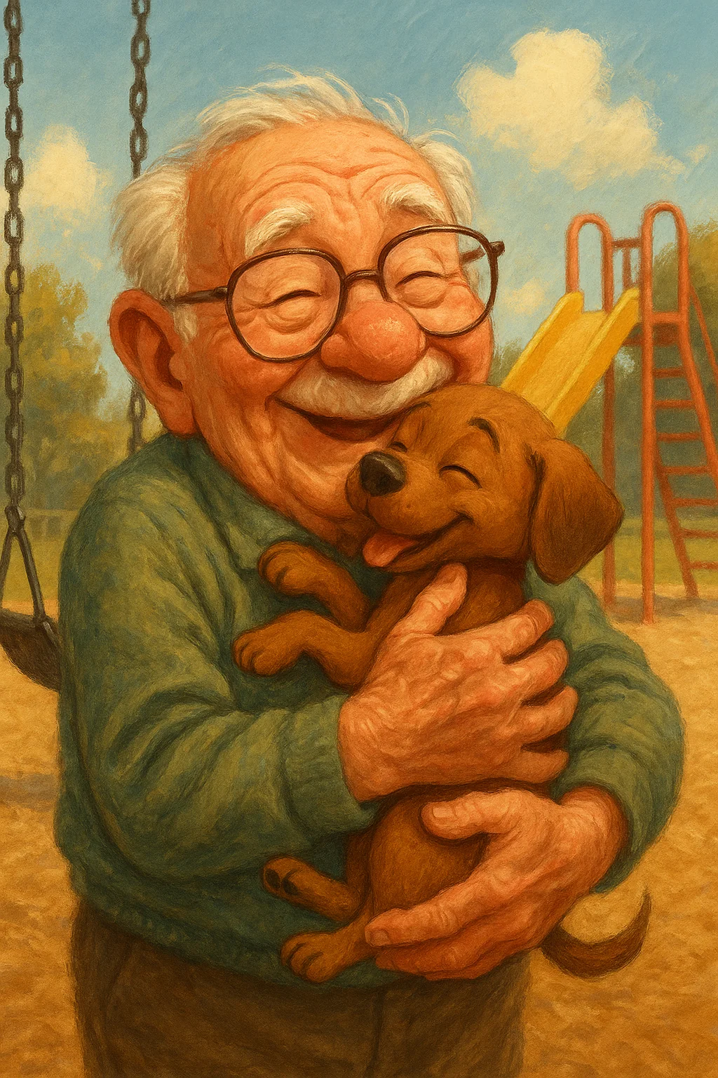 He adopted the puppy no one wanted. Now they smile exactly the same. picture 1 of 1