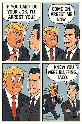 MAGA when someone stands up to them and calls out their bluff. TACO.'