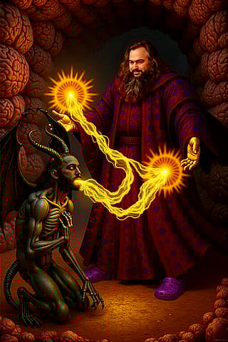 Me draining the life of my inner demon whose name is Treven.'