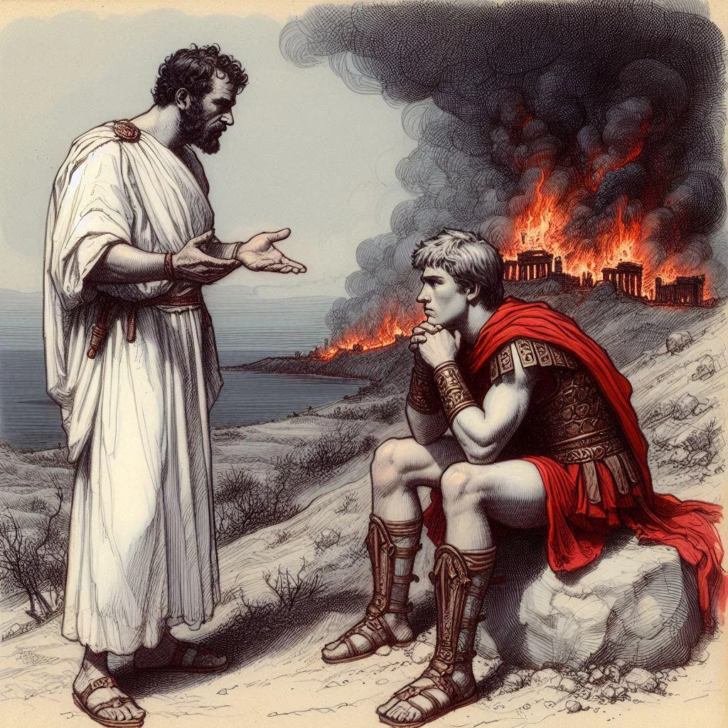 "A day will come when sacred Troy shall perish, And Priam and his people shall be slain" picture 1 of 1