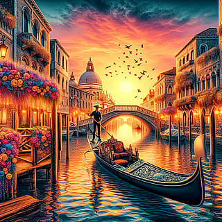 venice gondola'