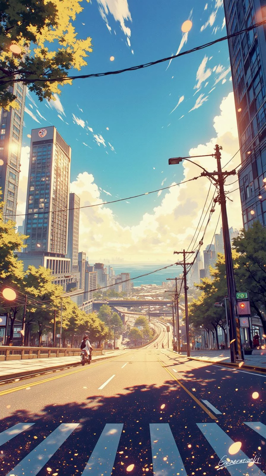 Sunlit Summer Street / Phone Wallpaper Archives picture 1 of 1