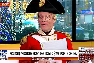 Live news coverage of the Boston tea party, December 1773'