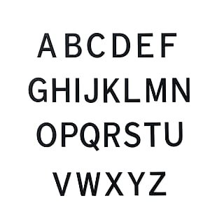 The full alphabet'