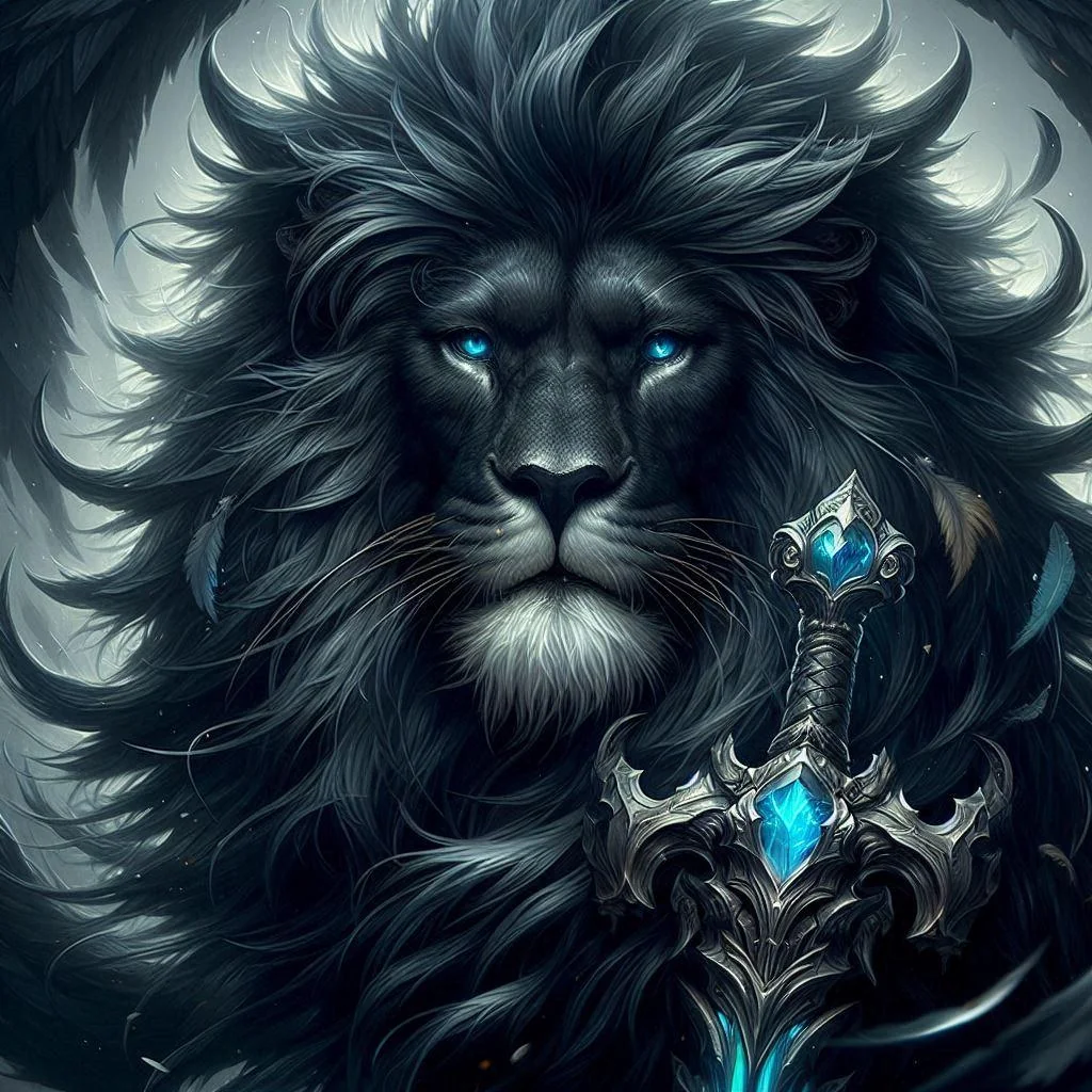 Fantasy lion and sword picture 1 of 1