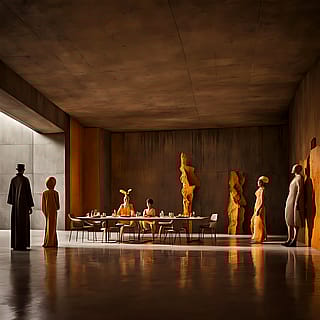 338 J. M. W. Turner - 7 April 2025 - Dinner in a Great Room with Figures in Costume.'