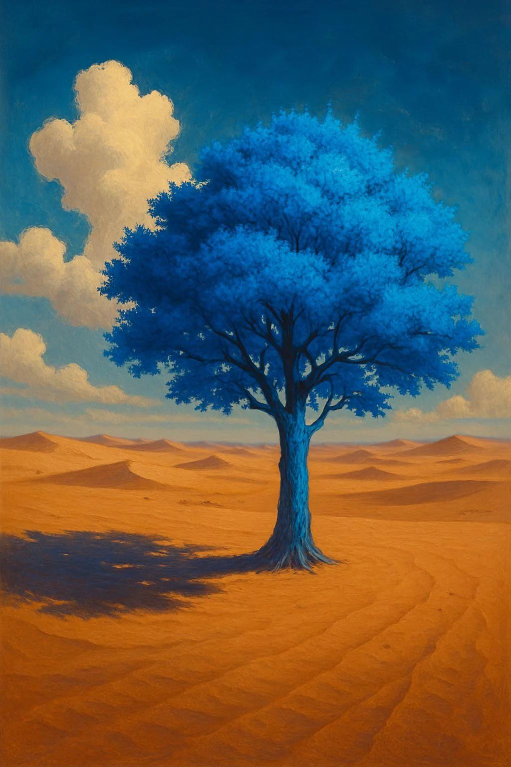 Blue tree in desert picture 1 of 1