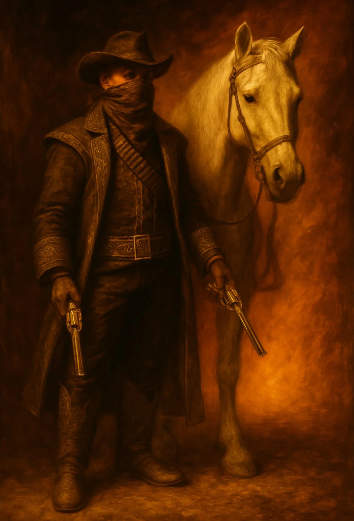 The Golden Outlaw: A Rembrandt-Inspired Legend in Light and Shadow. picture 1 of 1