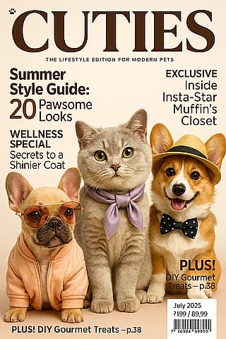 Move over Vogue, the fur-kids have arrived! Presenting CUTIES magazine.'