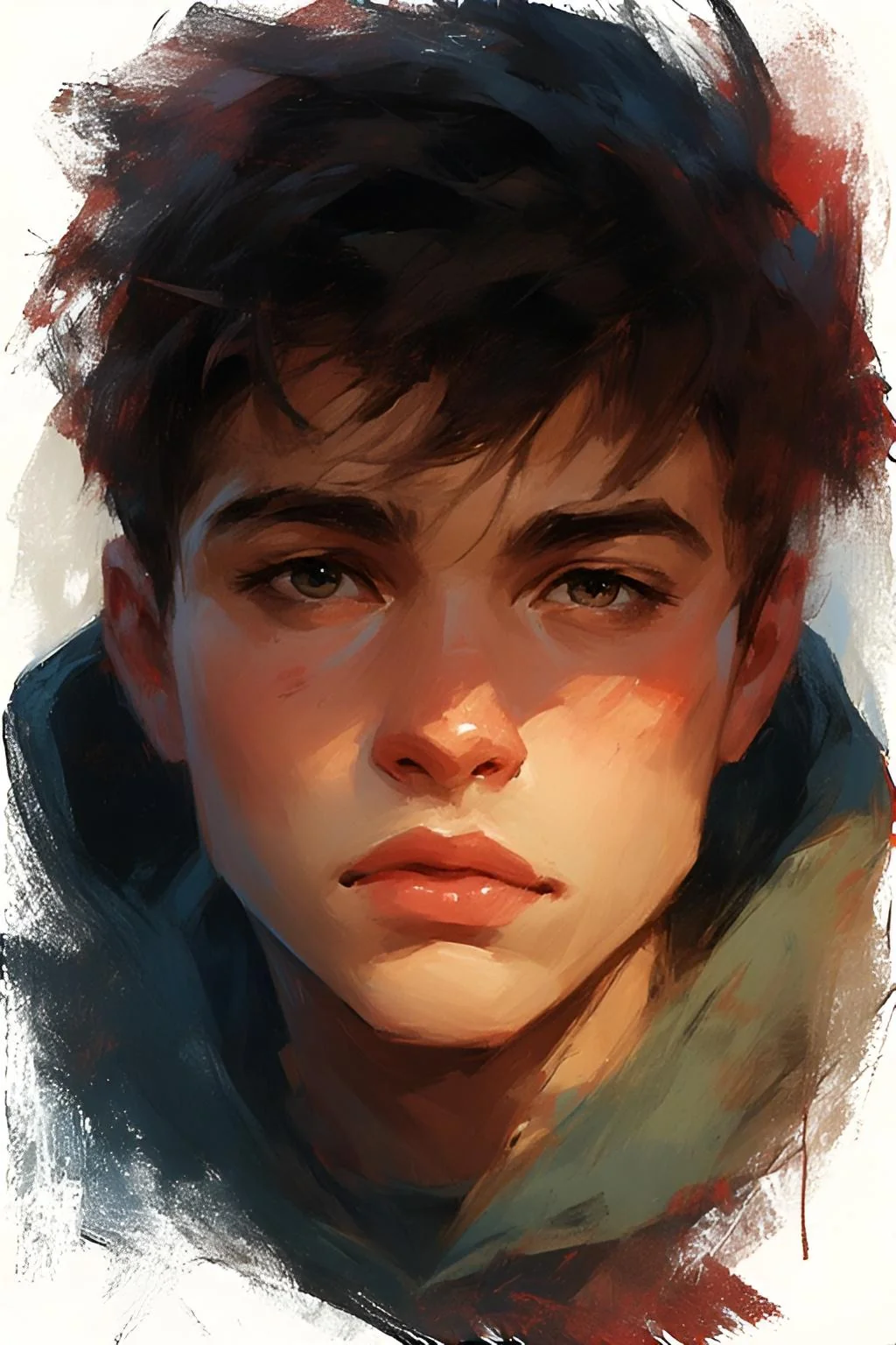 Young Male Face "painterly" picture 1 of 1