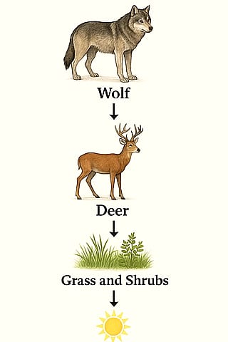 Constructing chains of apex predators'