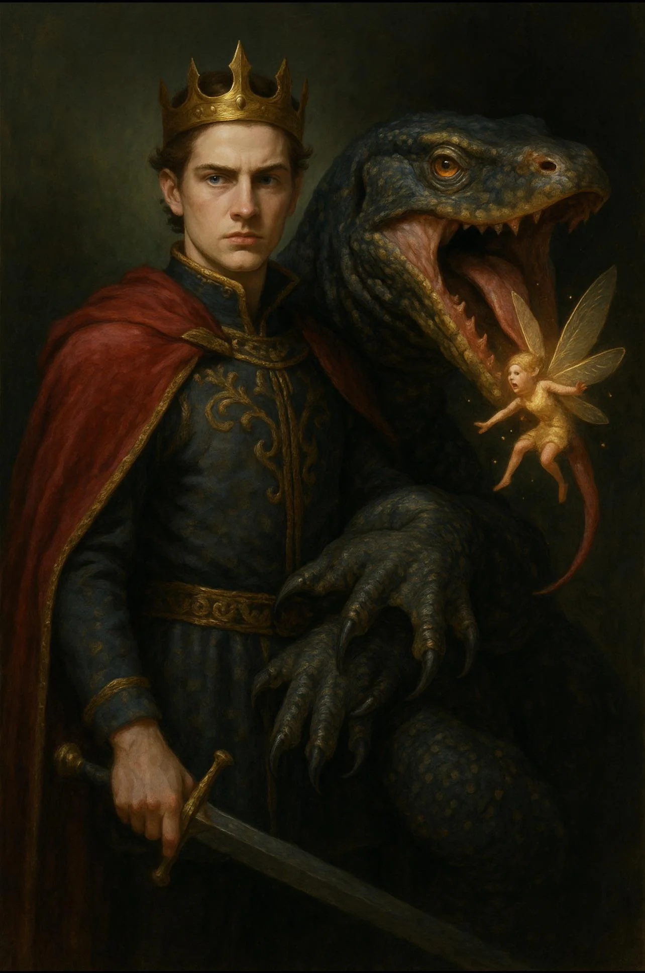 The prince and his water monitor of Darkness picture 1 of 1