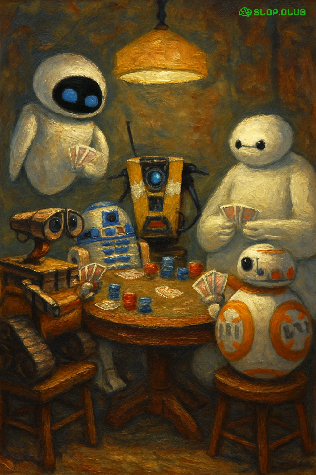 All iconic robots meet up (oil painting) picture 1 of 1