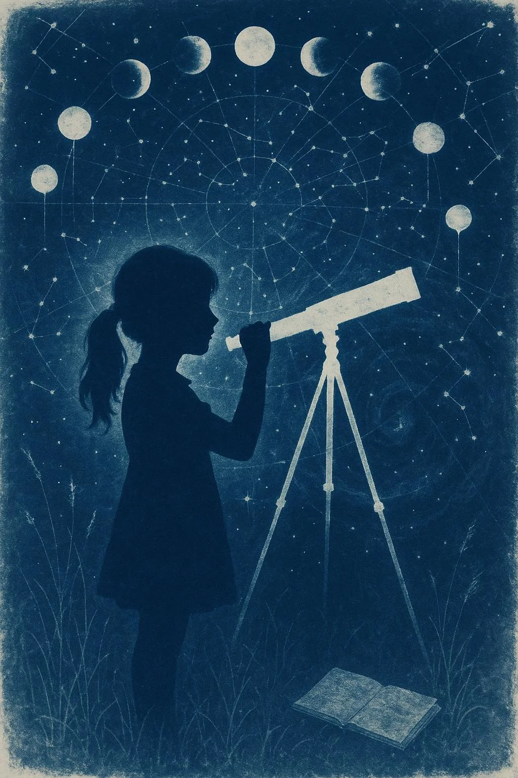 Lunar Silhouettes: Stargazing in Cyanotype picture 1 of 2