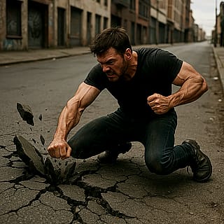 Streetfighter fighting the street'