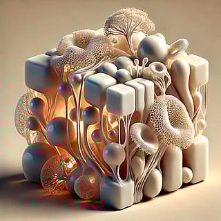 A fusion of surreal biology and abstract minimalism'