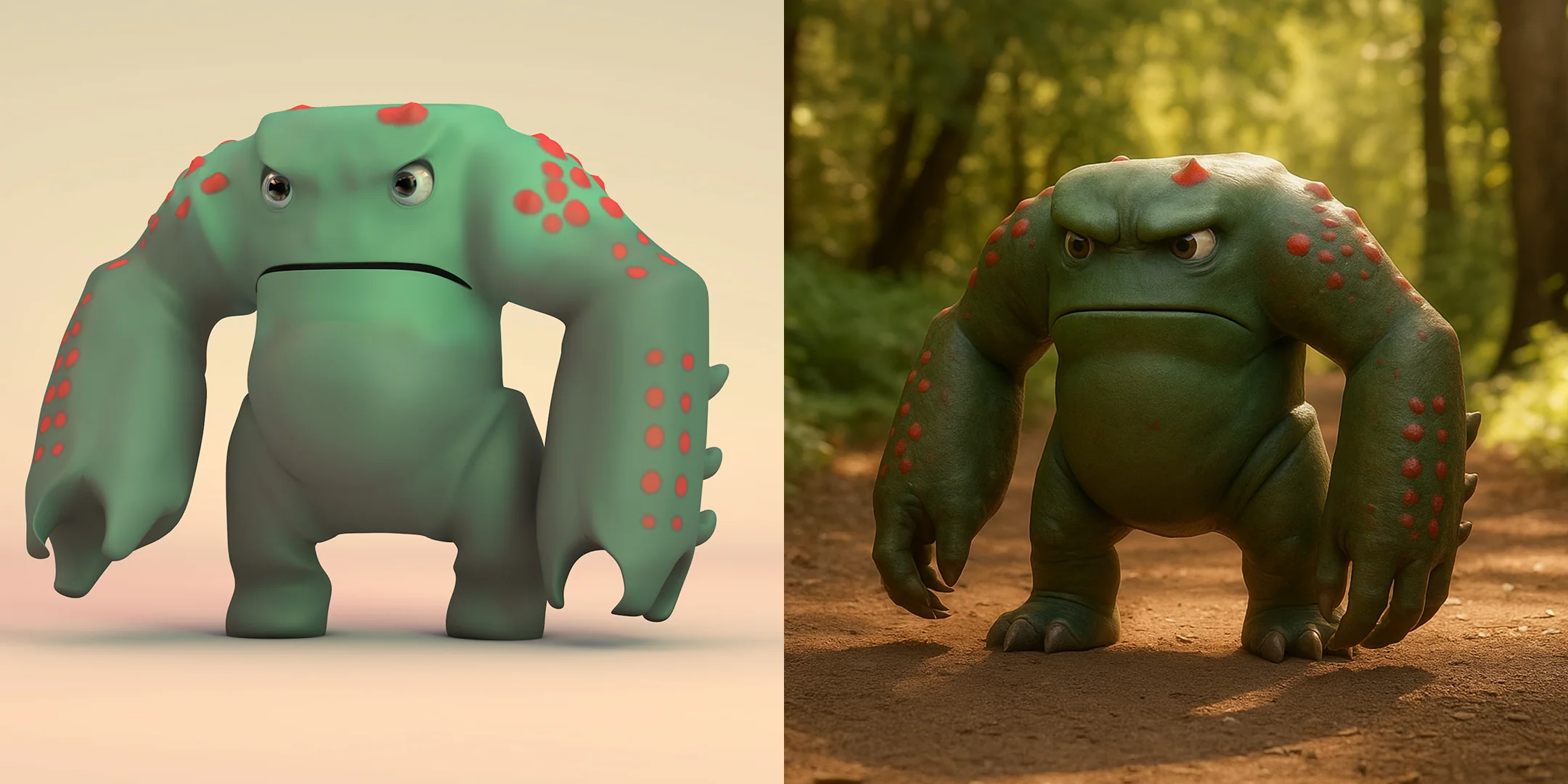 I had AI recreate my 3D monsters picture 4 of 5