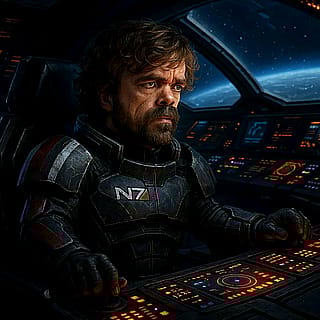 Tyrion Lannister Piloting a Spaceship from Mass Effect'