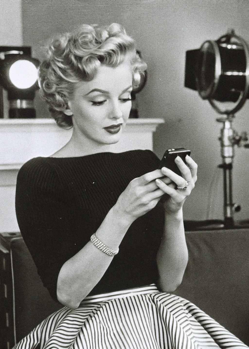 Marilyn checking her email picture 1 of 2