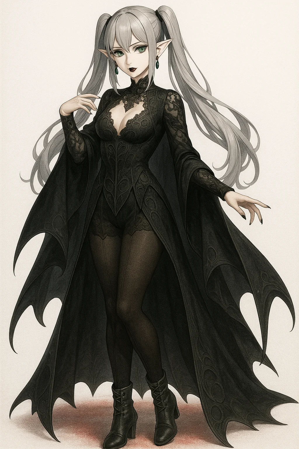 🦇 The Pale Empress of Midnight – A Gothic Vampire Elf picture 3 of 6