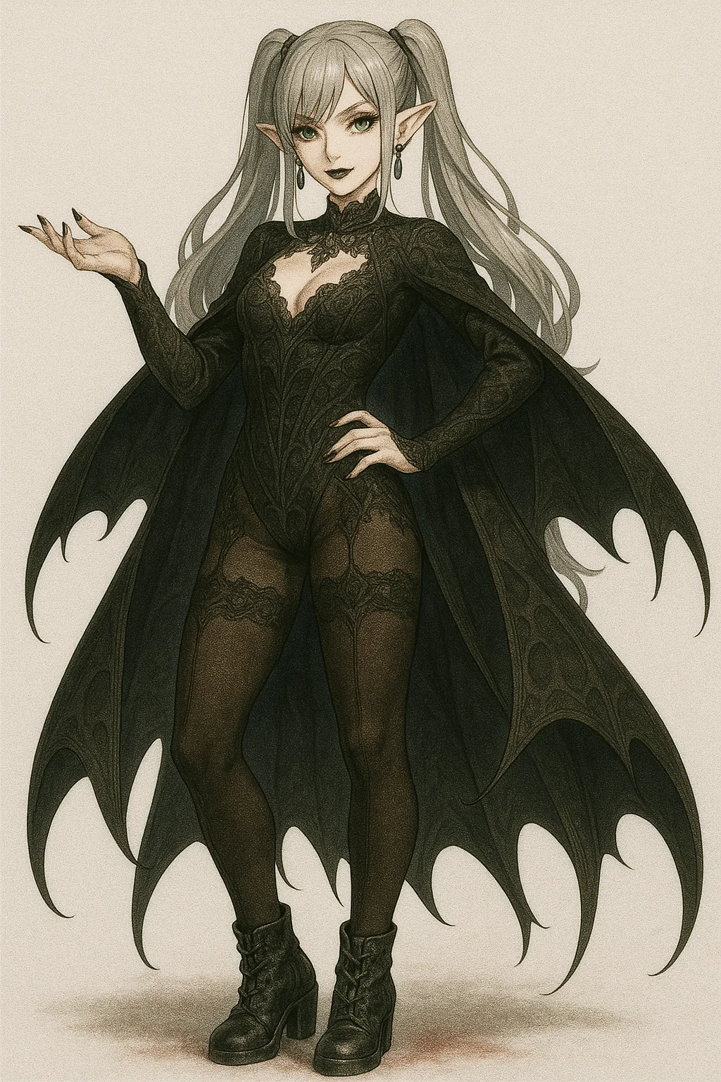 🦇 The Pale Empress of Midnight – A Gothic Vampire Elf picture 4 of 6