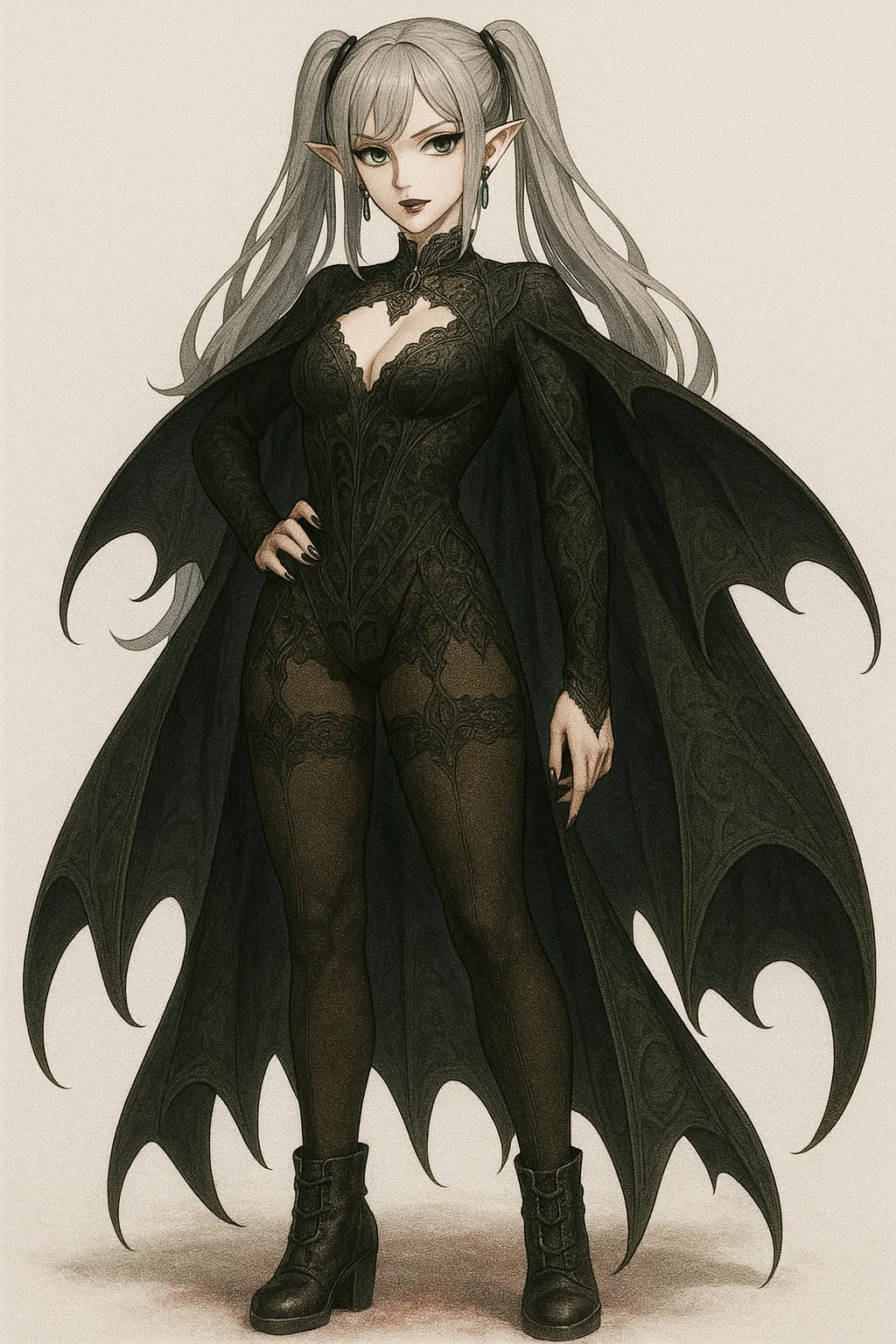 🦇 The Pale Empress of Midnight – A Gothic Vampire Elf picture 5 of 6