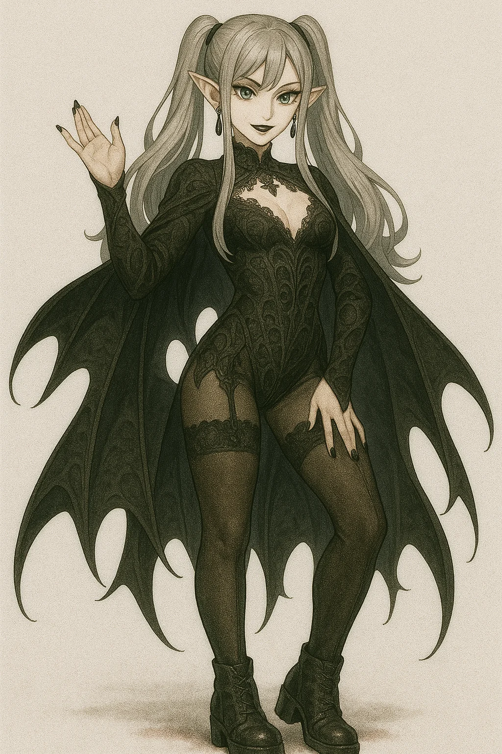 🦇 The Pale Empress of Midnight – A Gothic Vampire Elf picture 6 of 6