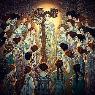 Lesbians worshiping a Goddess.'