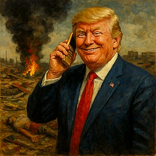 I asked for an oil painting torn from the headlines.'