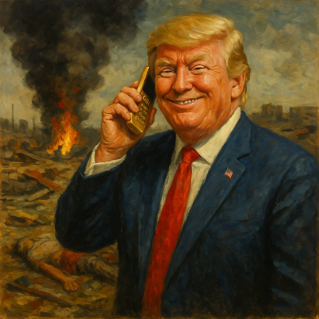 I asked for an oil painting torn from the headlines. picture 1 of 1